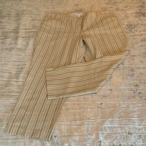 NY & Co Striped Tan and White Crops